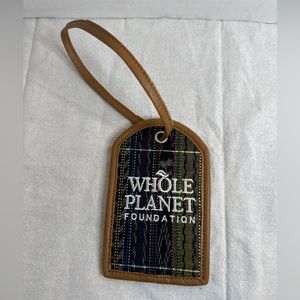 Whole planet foundation luggage tag made in Guatemala